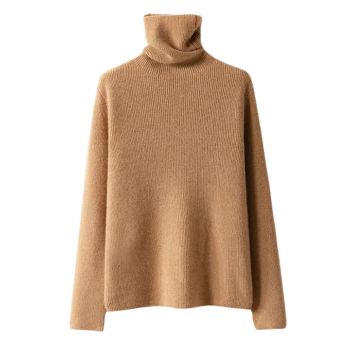 Clara | Pull col roulé doux côtelé