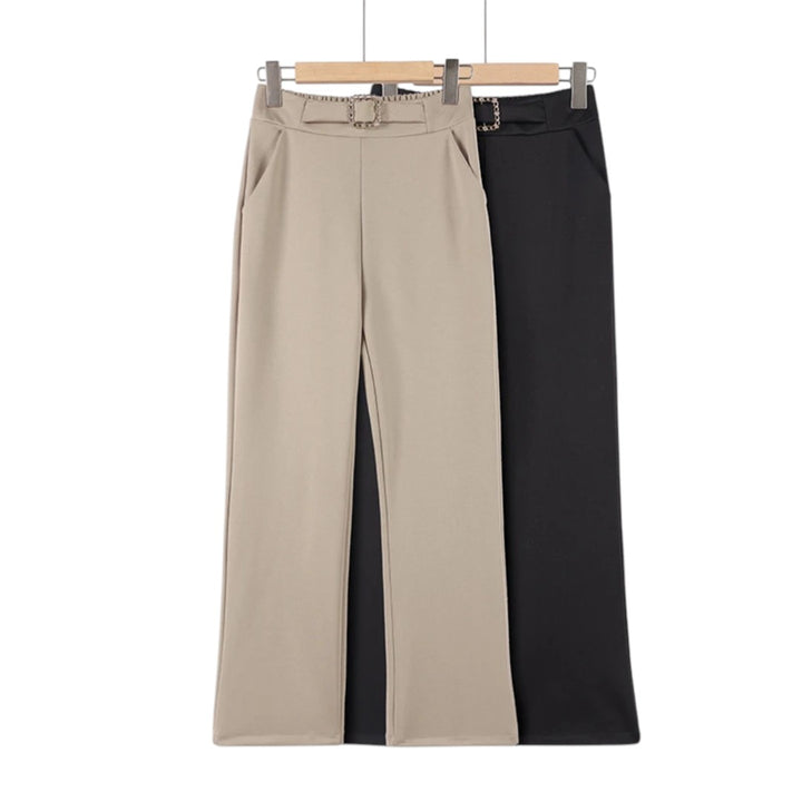 Inès | Pantalon large taille haute avec détail perlé