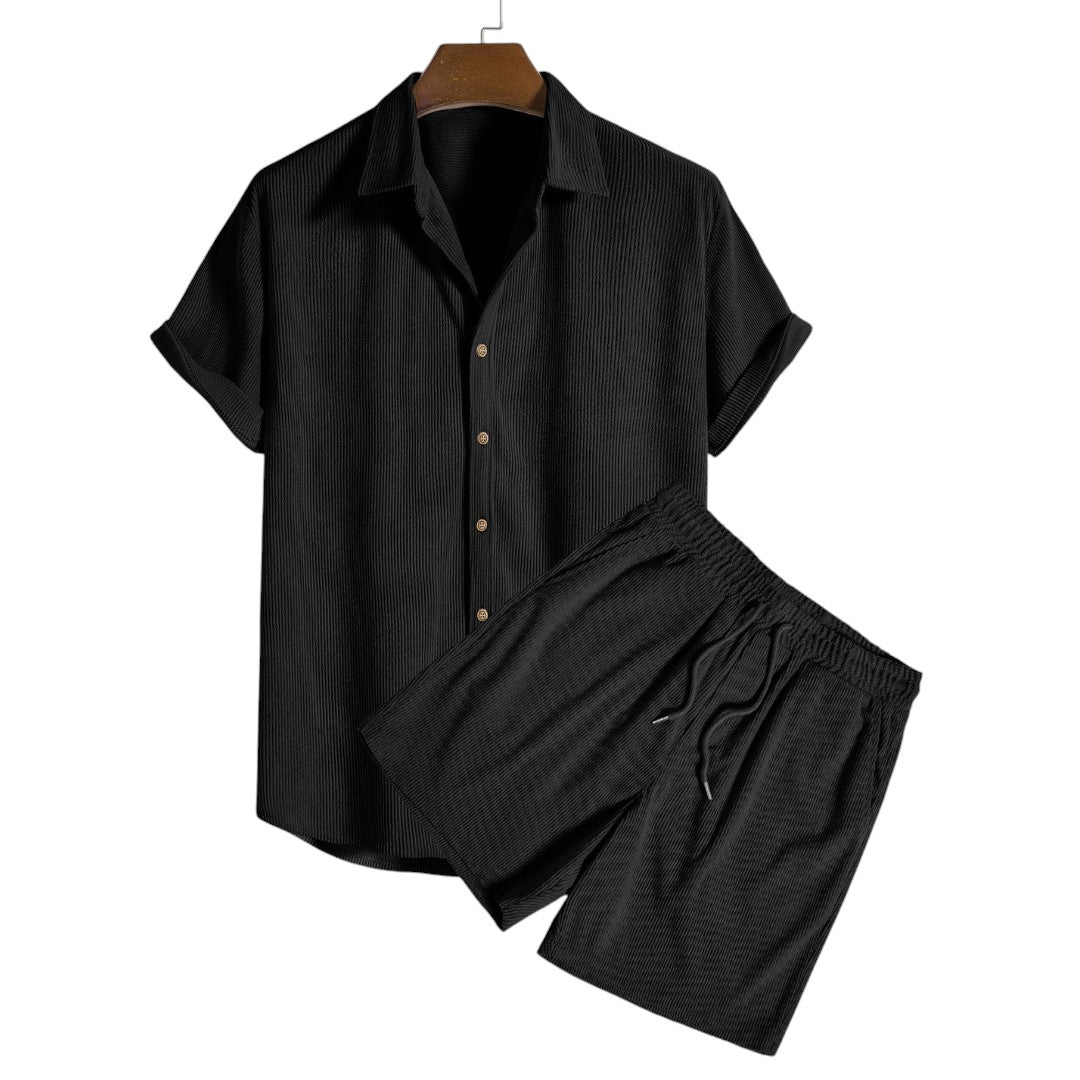 Riley | Ensemble de détente en ribé aérien avec coupe oversize