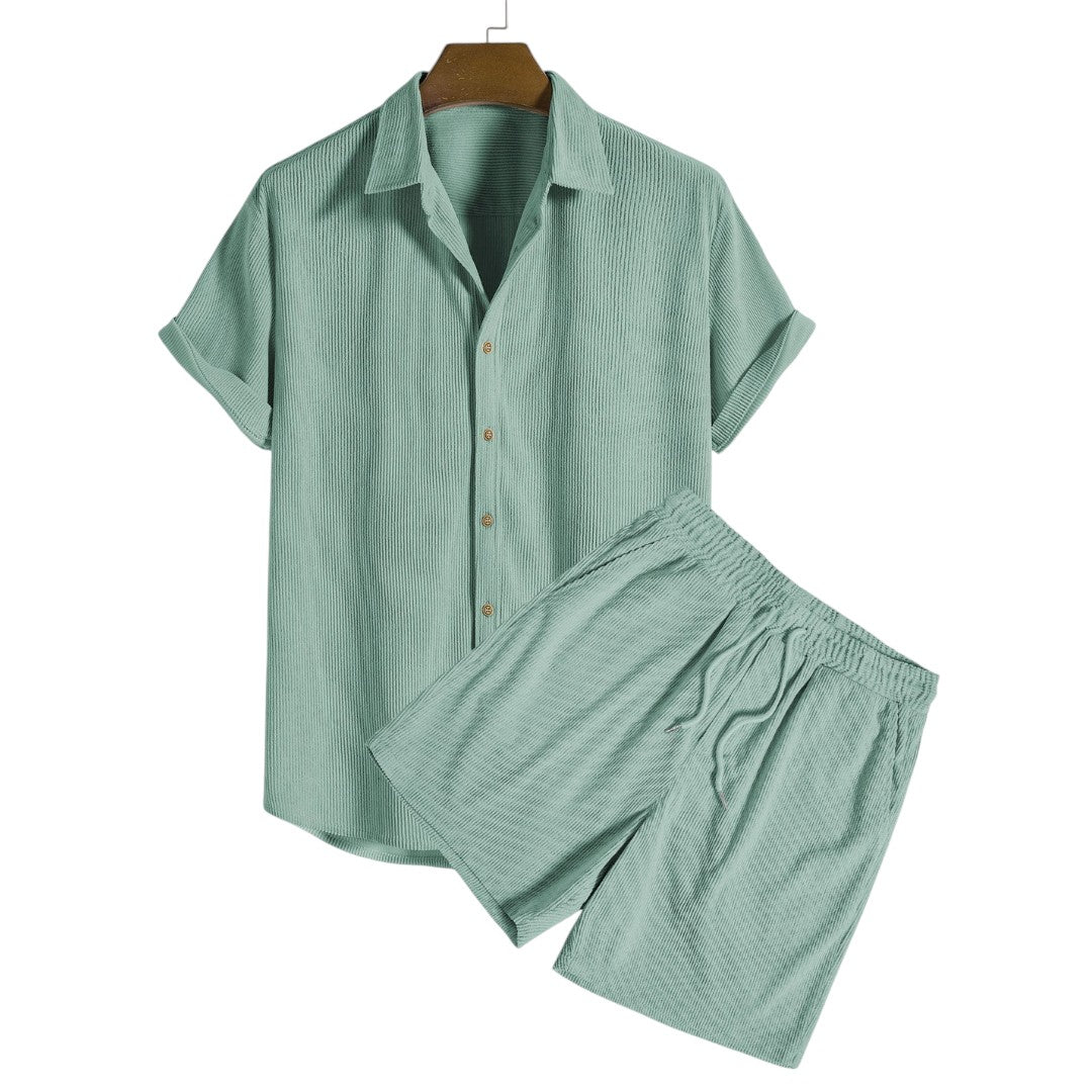Riley | Ensemble de détente en ribé aérien avec coupe oversize