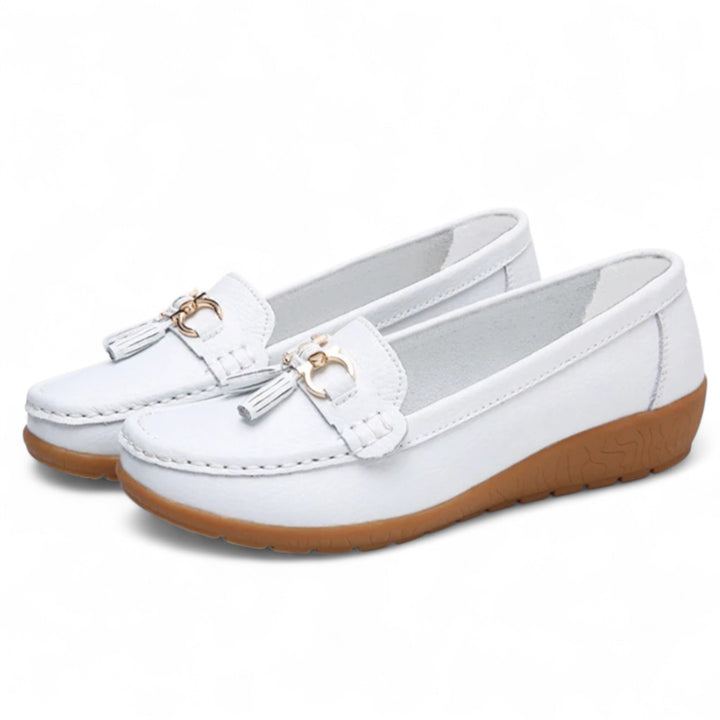 Sandrine | Mocassin en cuir souple à glands
