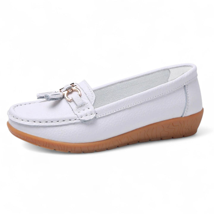 Sandrine | Mocassin en cuir souple à glands