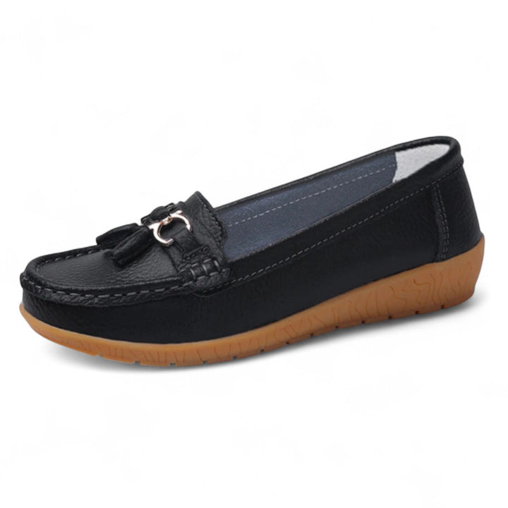 Sandrine | Mocassin en cuir souple à glands