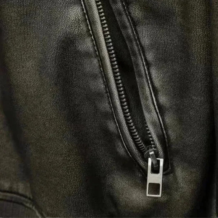 Margaux | Blouson Bombers Zippé en Simili Cuir