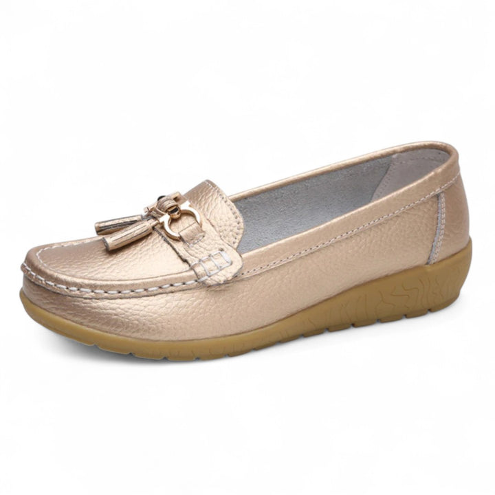 Sandrine | Mocassin en cuir souple à glands