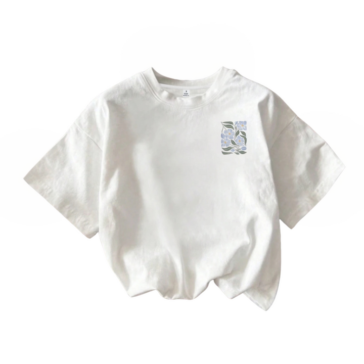 Daisy | T-shirt ample avec impression florale dans le dos