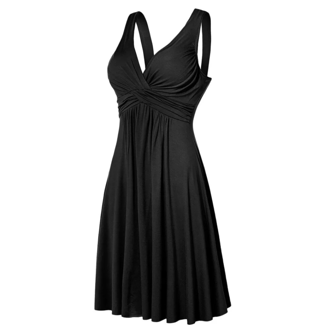 Juliette | Robe Évasée à Bretelles Croisées