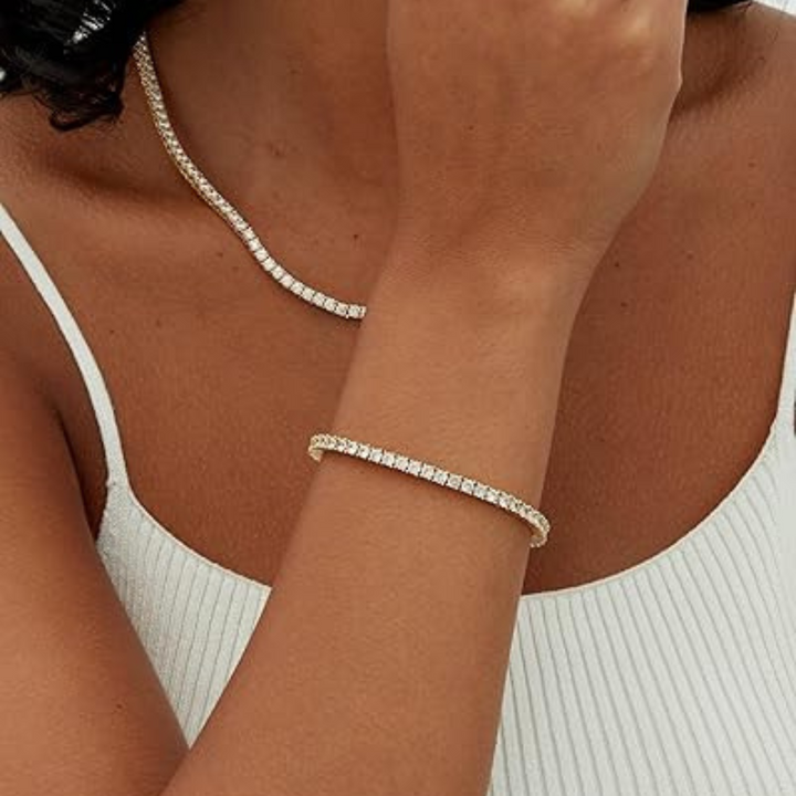 bracelet tennis en moissanite