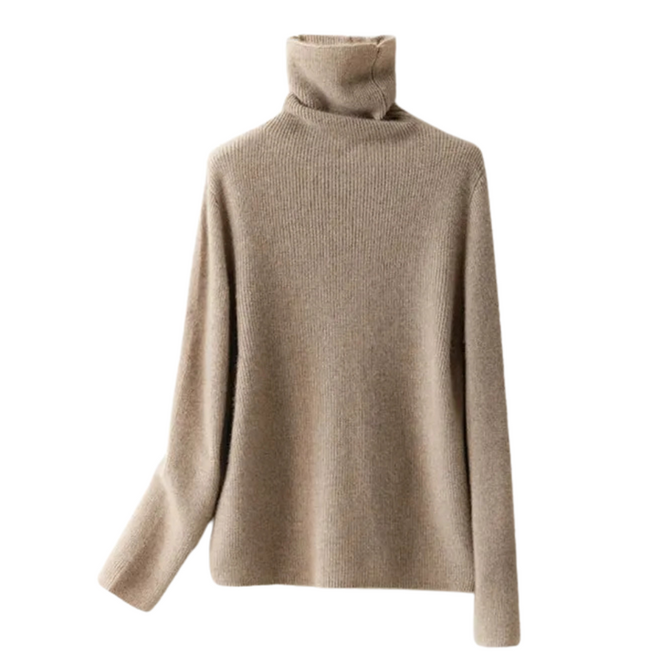 Clara | Pull col roulé doux côtelé