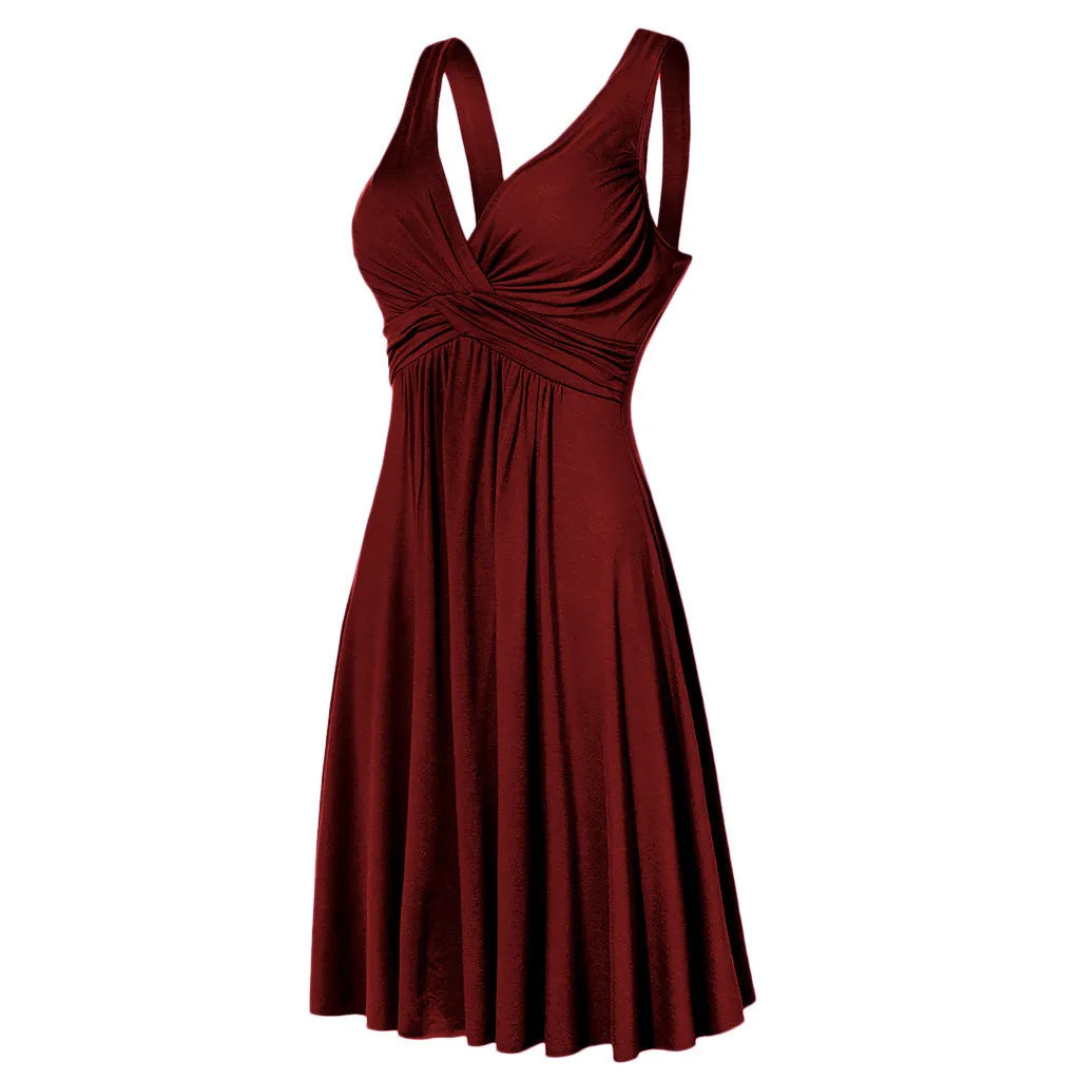 Juliette | Robe Évasée à Bretelles Croisées