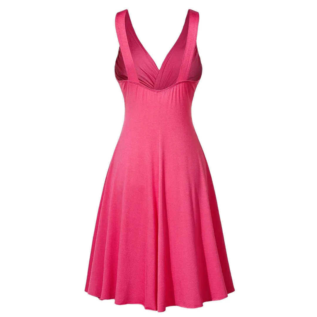 Juliette | Robe Évasée à Bretelles Croisées