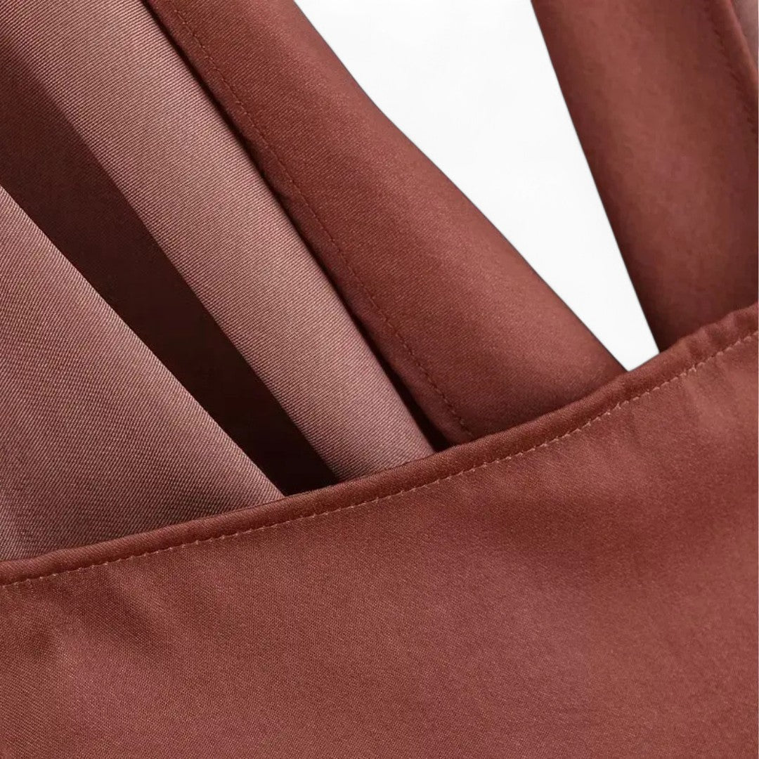 Aurélie | Robe portefeuille dos nu avec drapé élégant