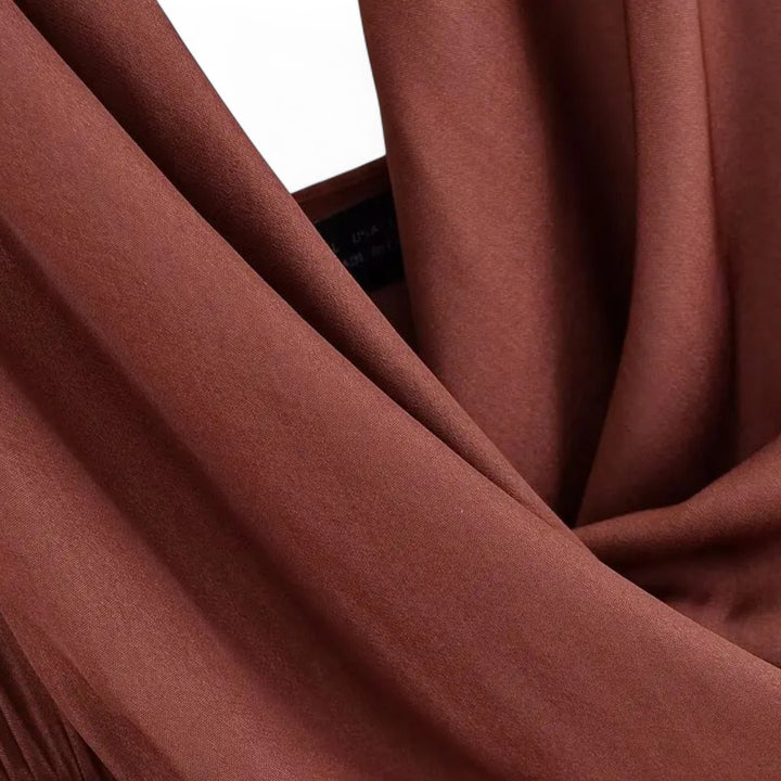 Aurélie | Robe portefeuille dos nu avec drapé élégant