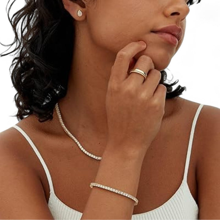 bracelet tennis en moissanite