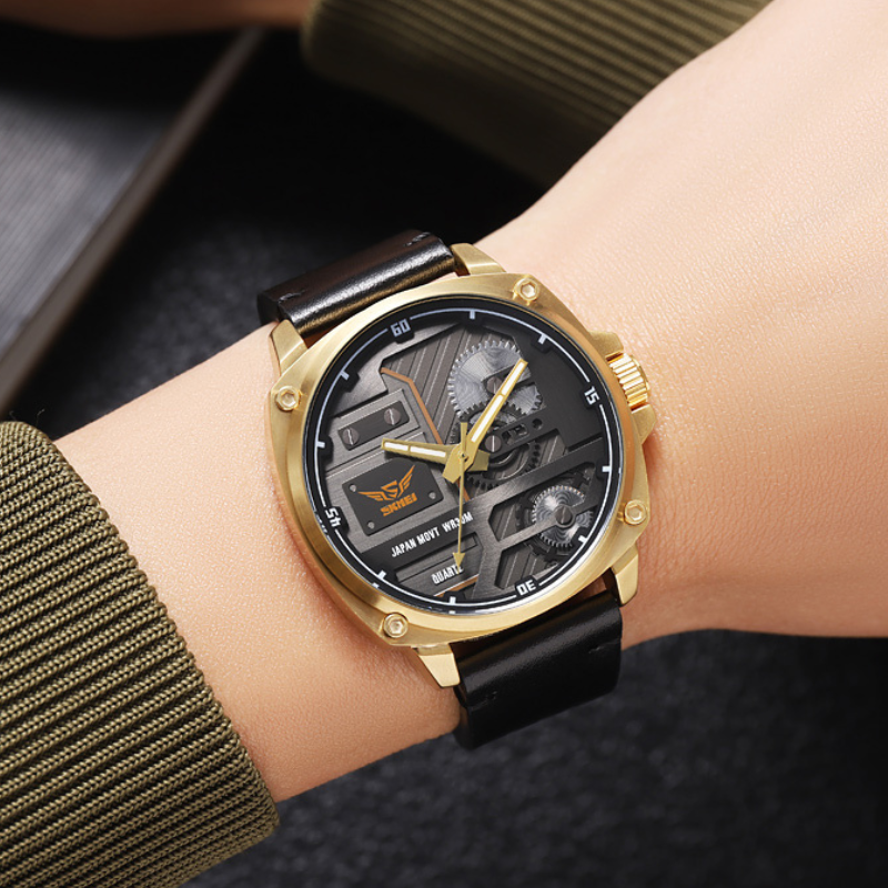 van Baerle® – Montre pour Homme en Cuir Quartz