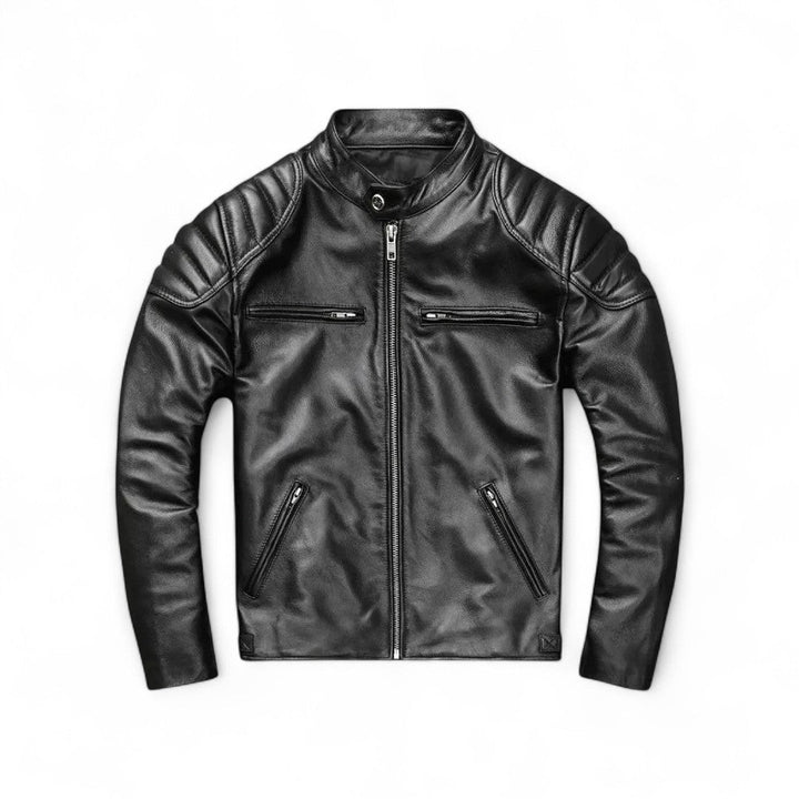 Jack | Veste en cuir structurée avec patine vintage