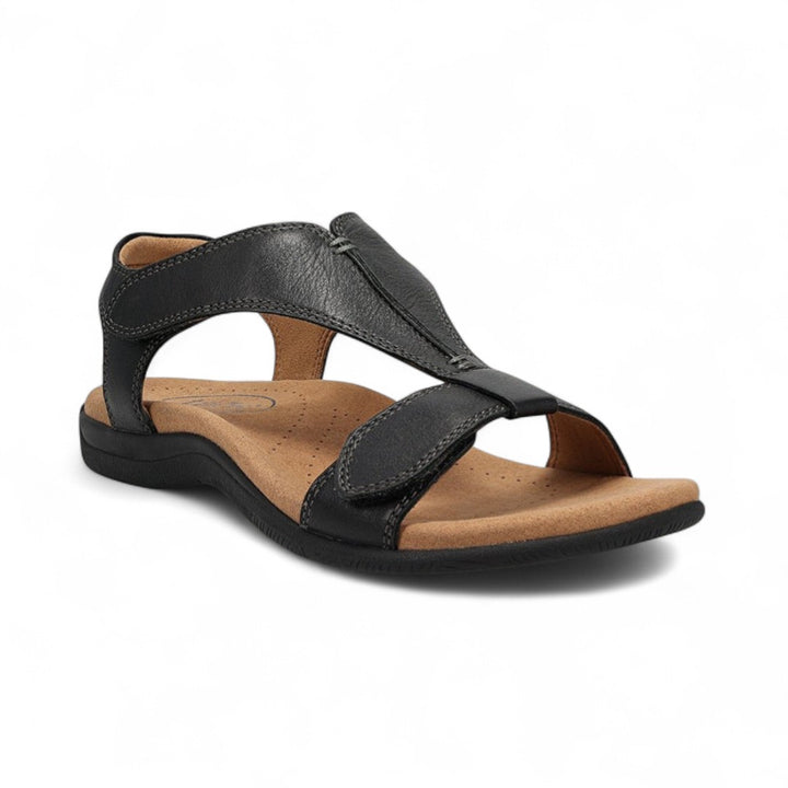 Élise | Sandales confort en cuir avec bride ajustable