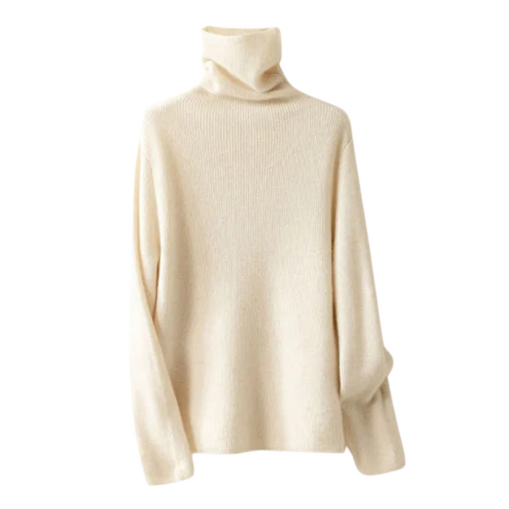 Clara | Pull col roulé doux côtelé