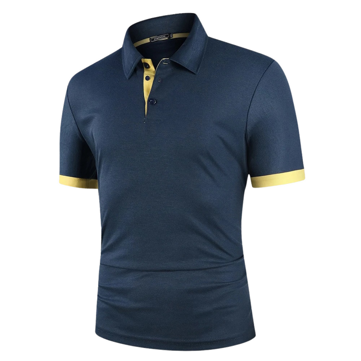 Damon | Polo à col contrasté avec stretch sur mesure
