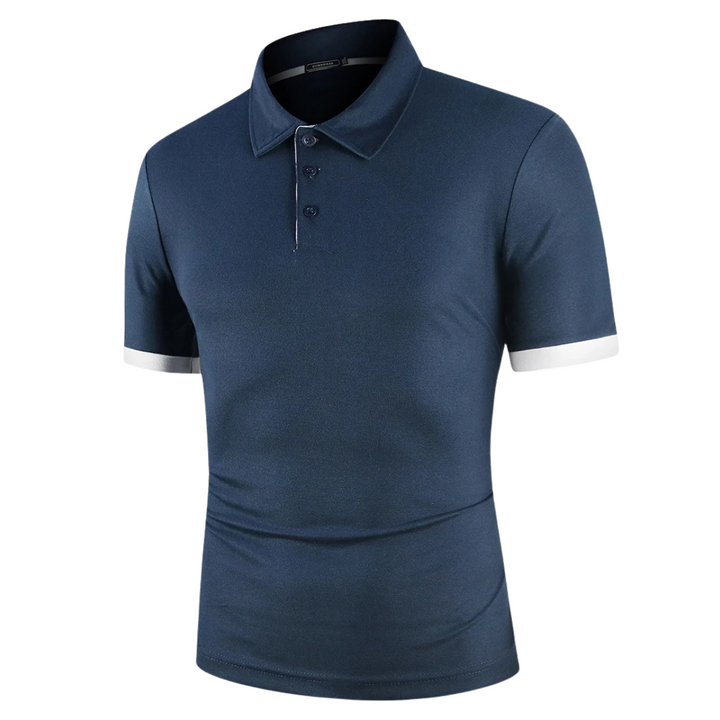 Damon | Polo à col contrasté avec stretch sur mesure