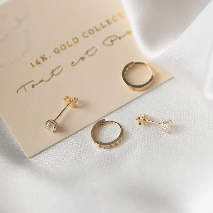 Parure de boucles d'oreilles en pierre Dara Brillane