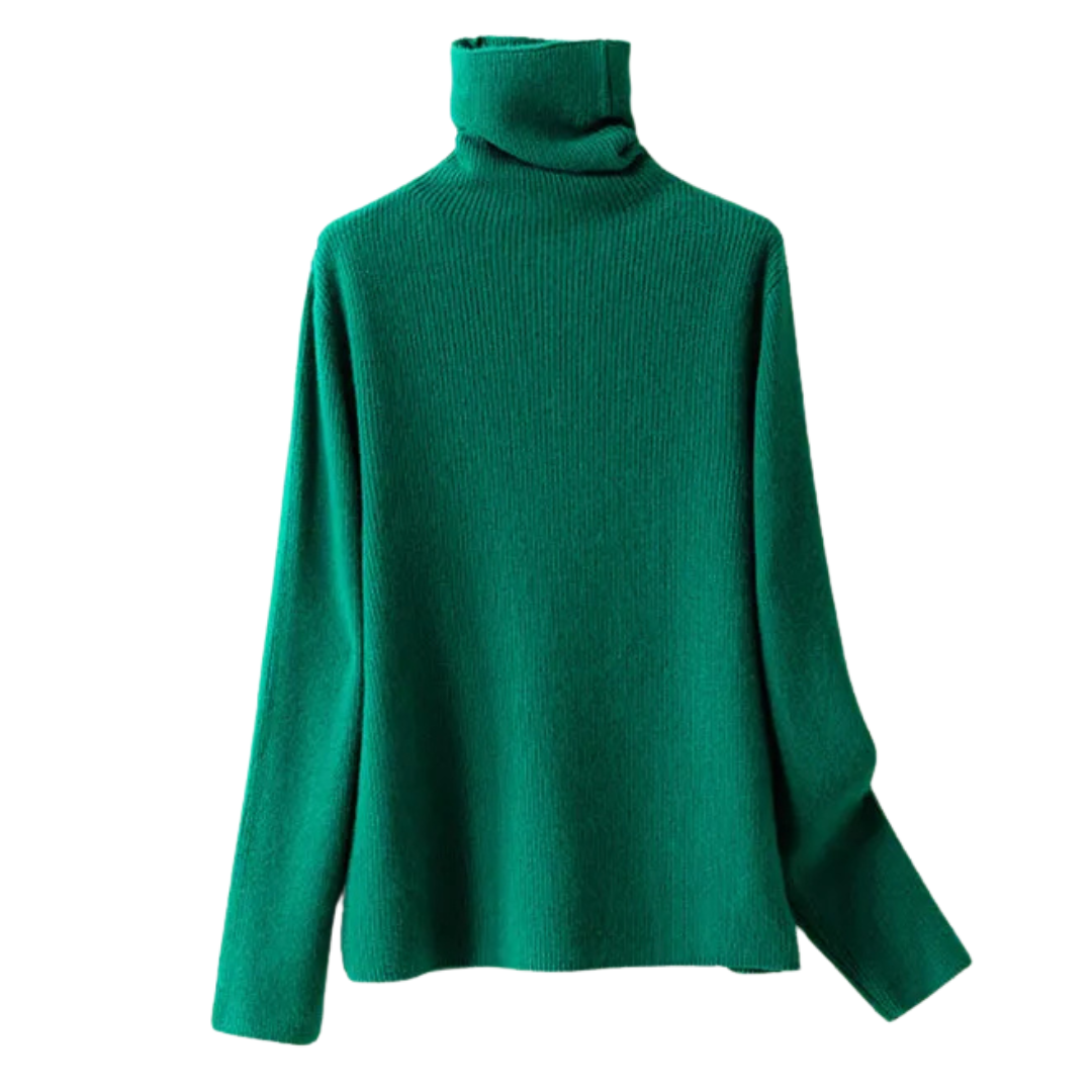 Clara | Pull col roulé doux côtelé