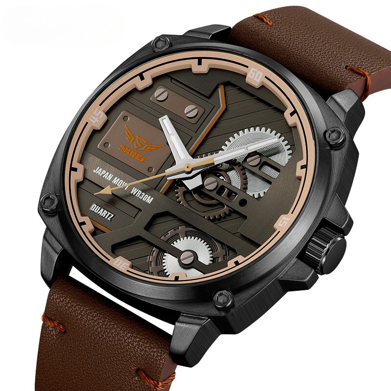 van Baerle® – Montre pour Homme en Cuir Quartz