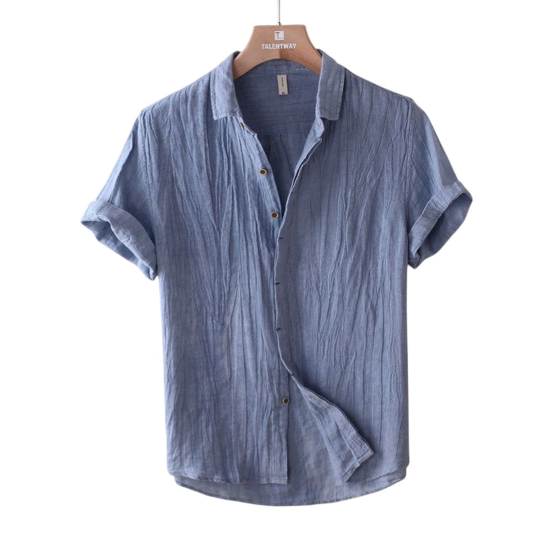 Rafael | Chemise en lin faite à la main avec détail artisanal et confort estival