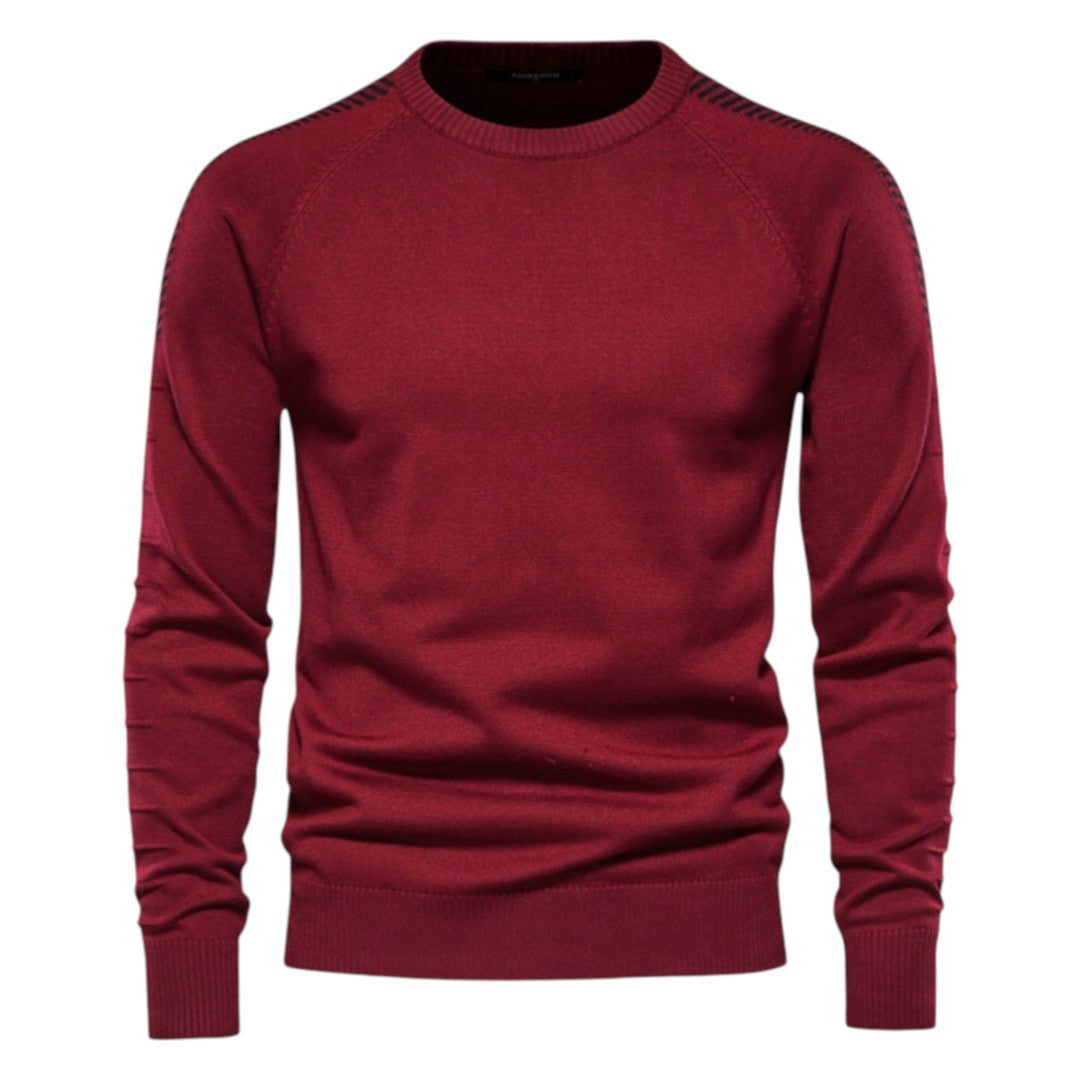 Blake | Pull à manches raglan à rayures, col rond classique et confort toute l'année