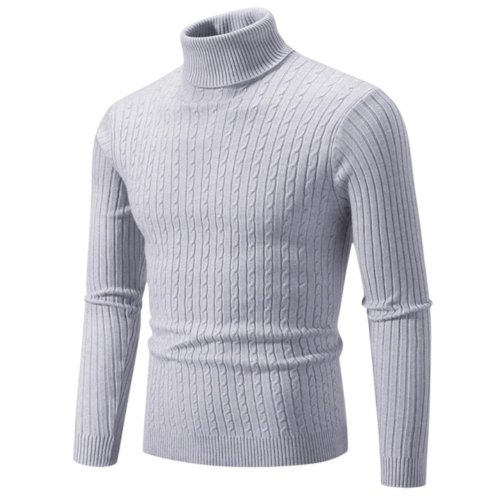 Mitchell | Pull en maille à col roulé en tricot torsadé avec col doux et chaleur raffinée