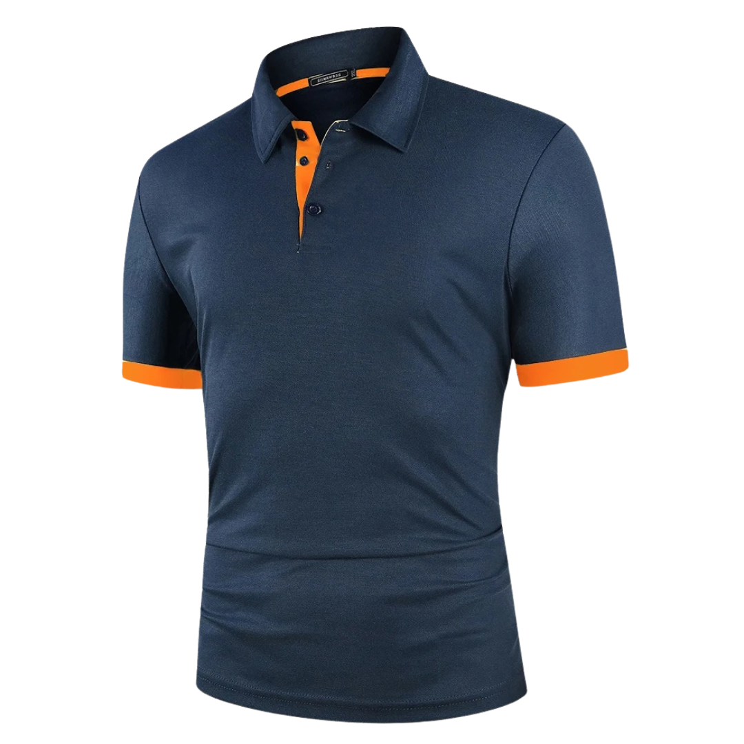 Damon | Polo à col contrasté avec stretch sur mesure