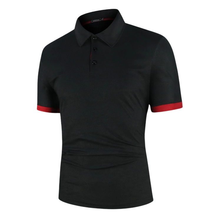 Damon | Polo à col contrasté avec stretch sur mesure