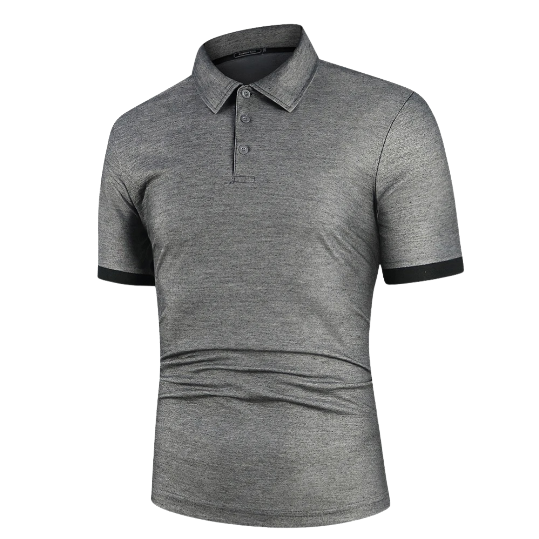 Damon | Polo à col contrasté avec stretch sur mesure