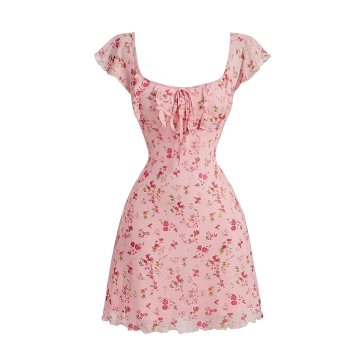 Camille | Robe courte fluide à fleurs
