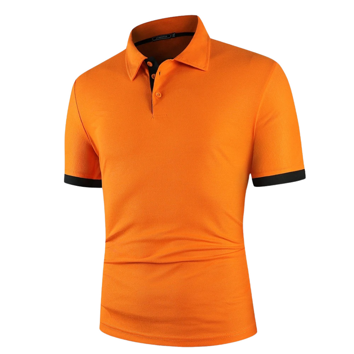 Damon | Polo à col contrasté avec stretch sur mesure