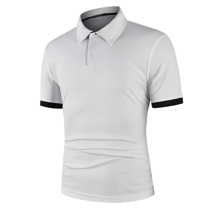 Damon | Polo à col contrasté avec stretch sur mesure