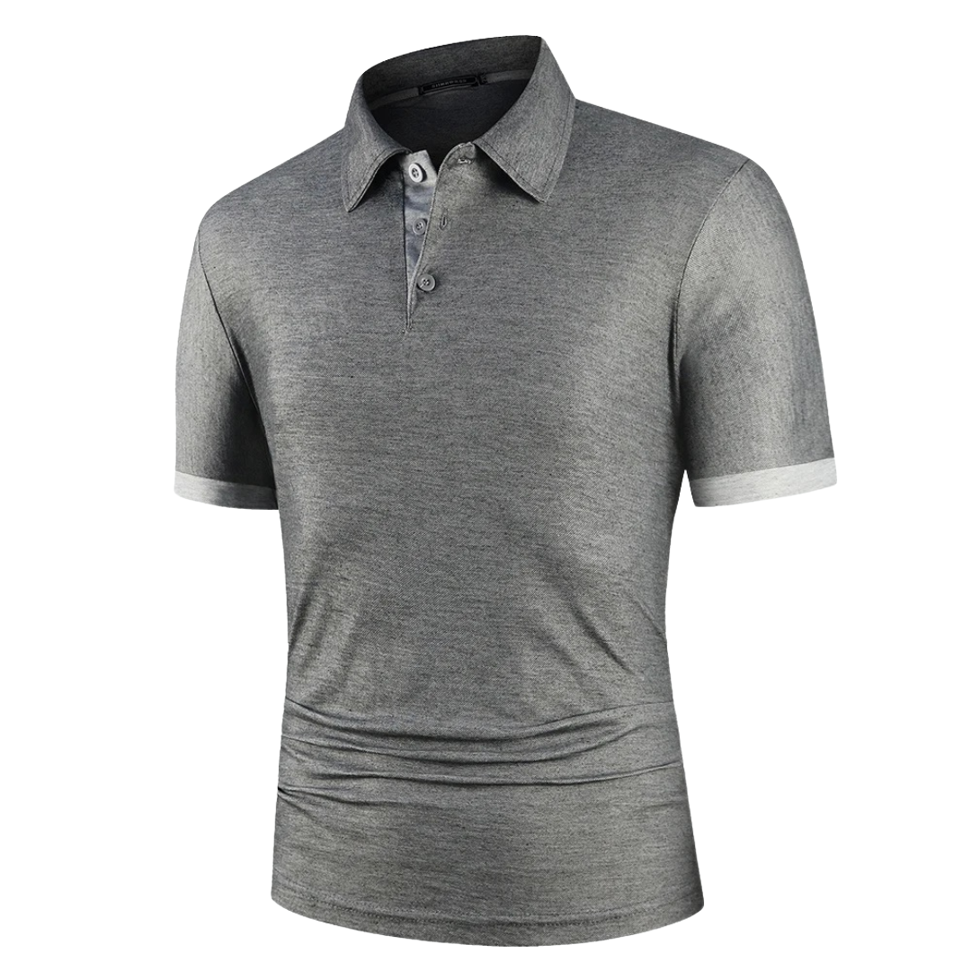 Damon | Polo à col contrasté avec stretch sur mesure