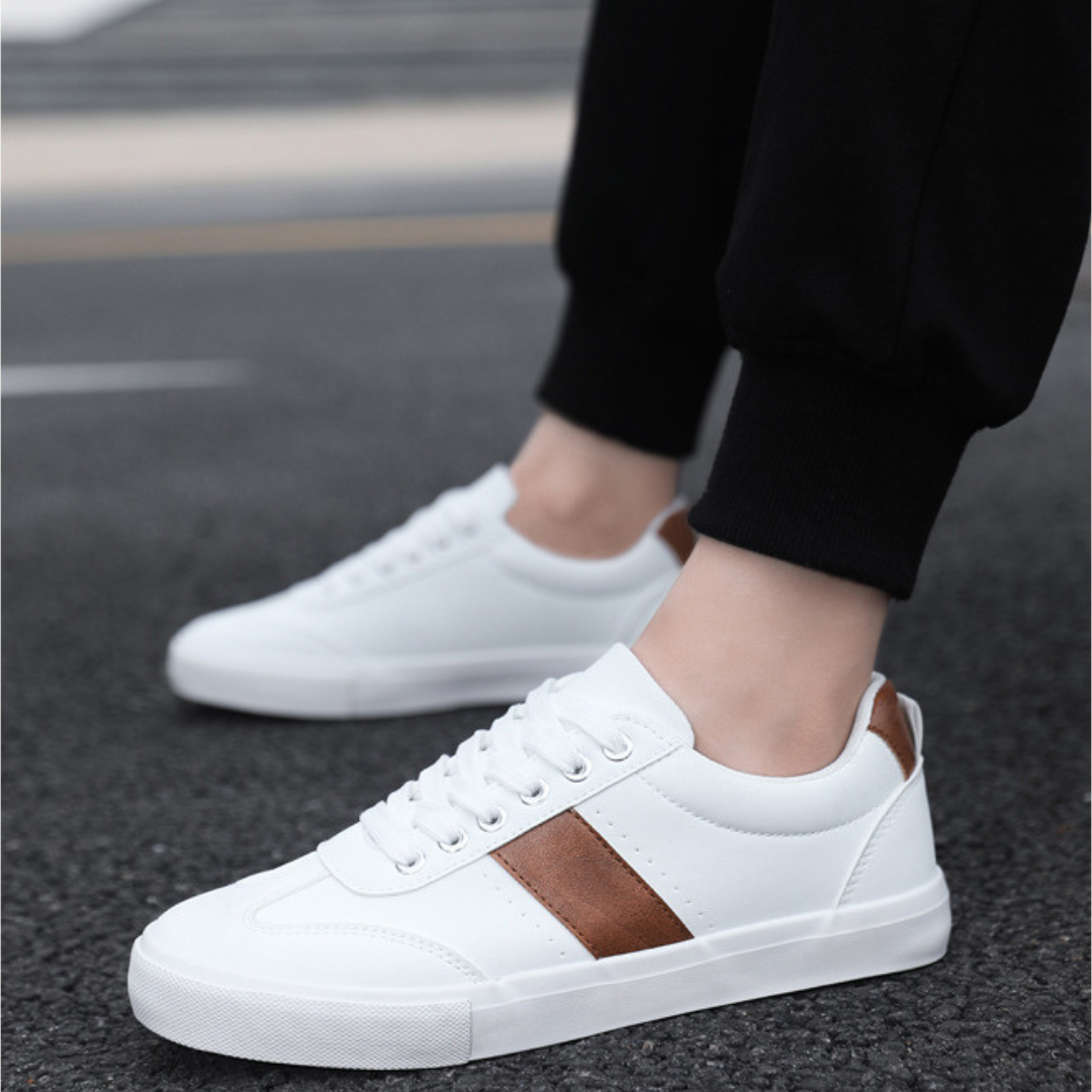 Zack | Baskets classiques respirantes avec finition en cuir végétalien