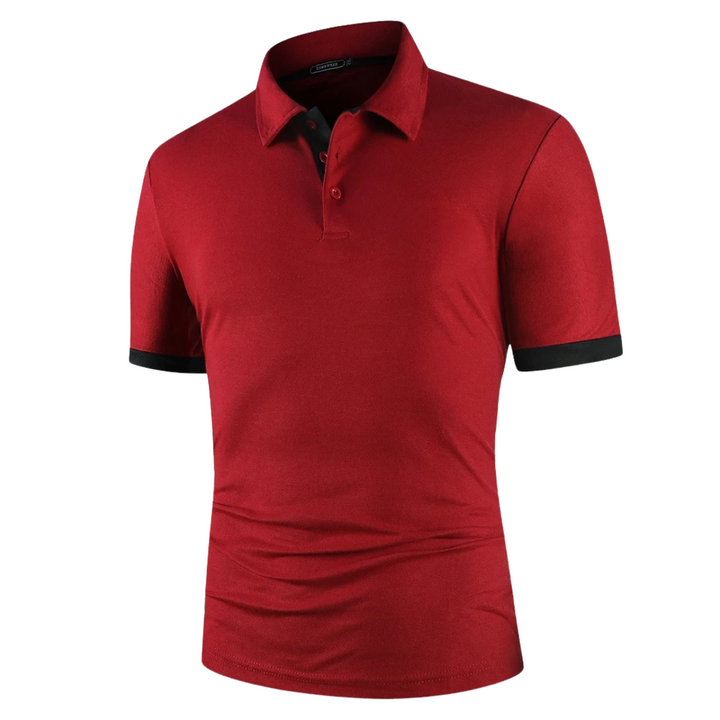 Damon | Polo à col contrasté avec stretch sur mesure