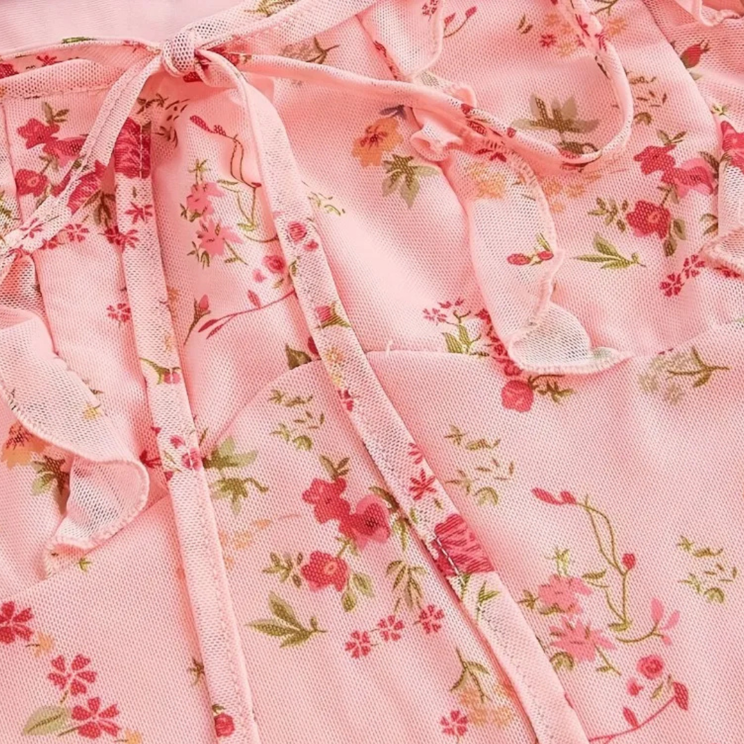 Camille | Robe courte fluide à fleurs