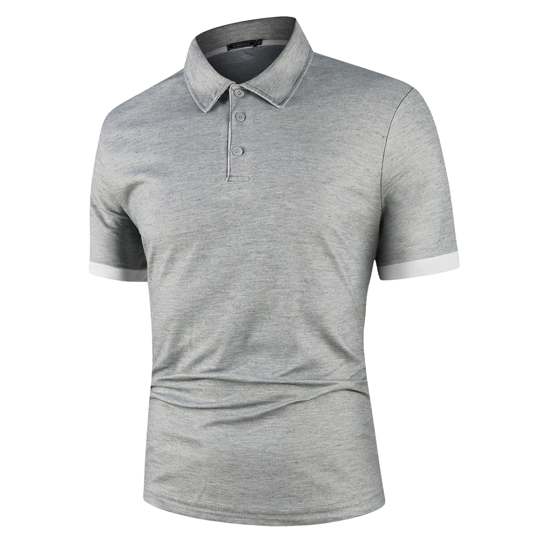 Damon | Polo à col contrasté avec stretch sur mesure