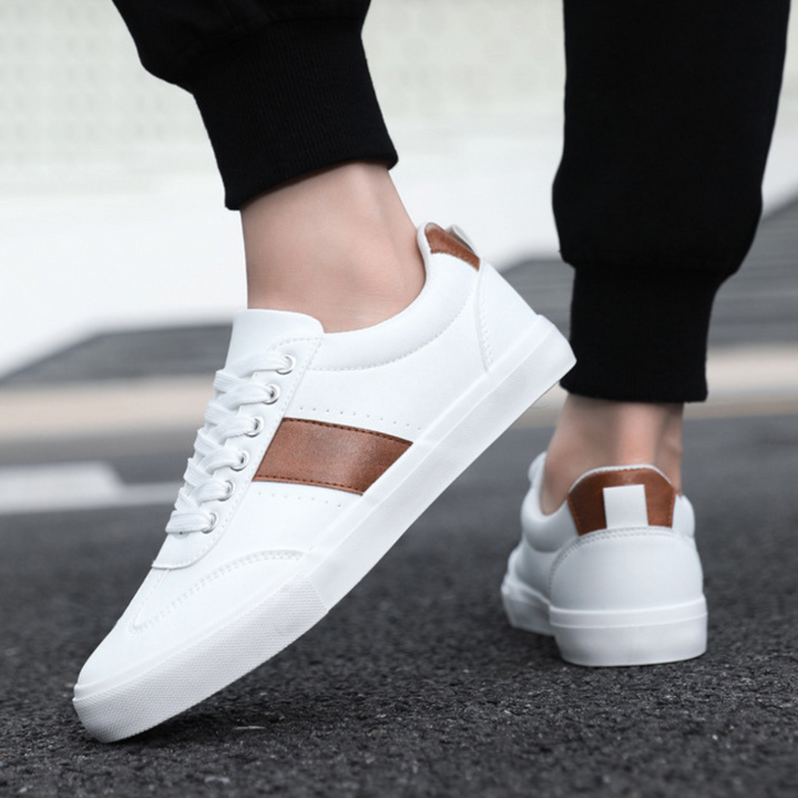 Zack | Baskets classiques respirantes avec finition en cuir végétalien
