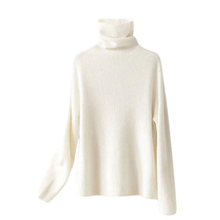 Clara | Pull col roulé doux côtelé