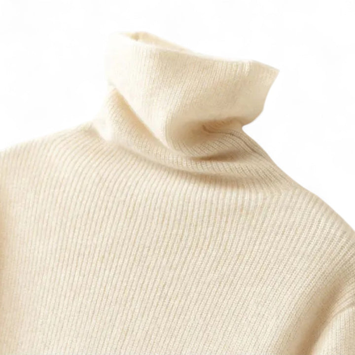 Clara | Pull col roulé doux côtelé
