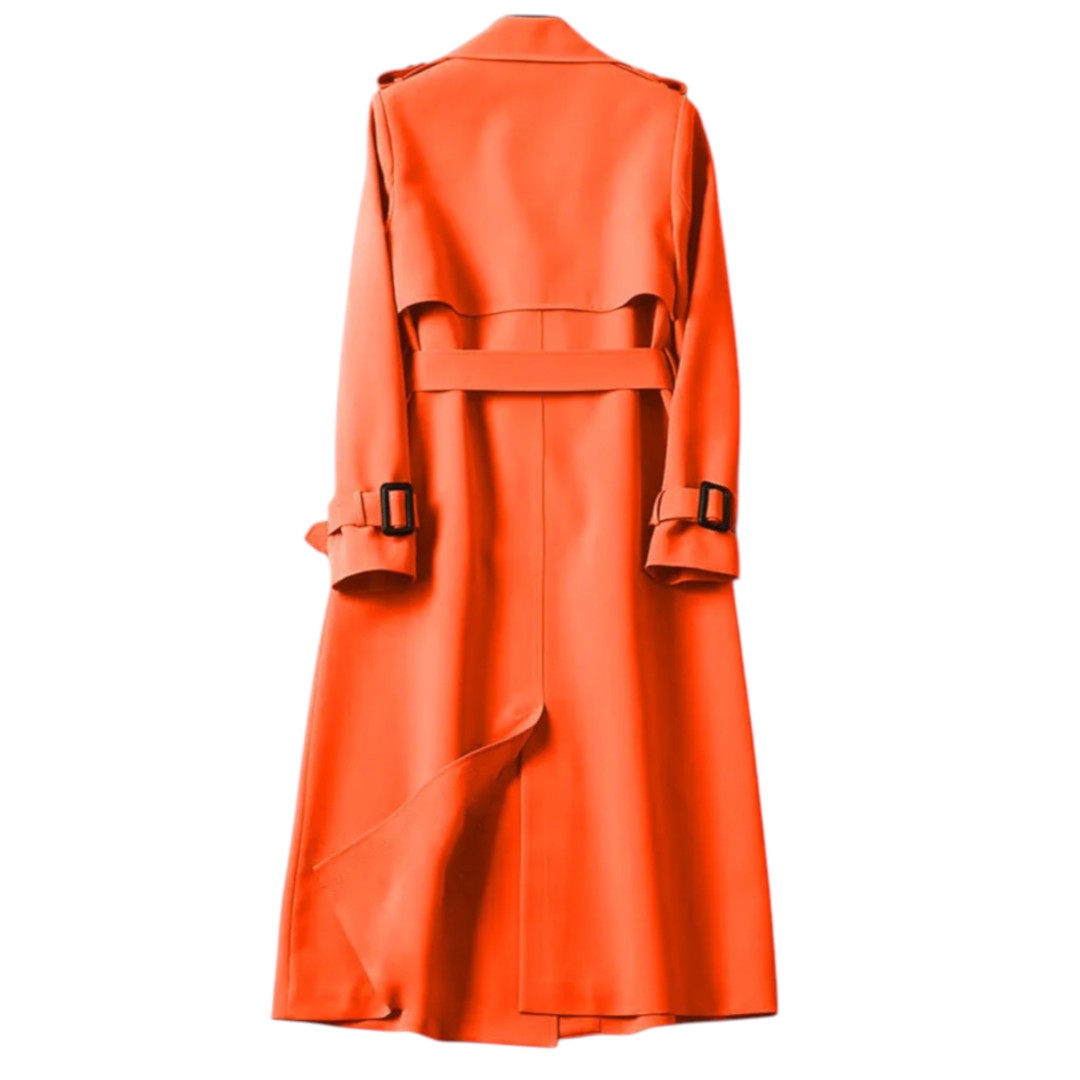 Éloïse | Trench Long à Ceinture Élégante