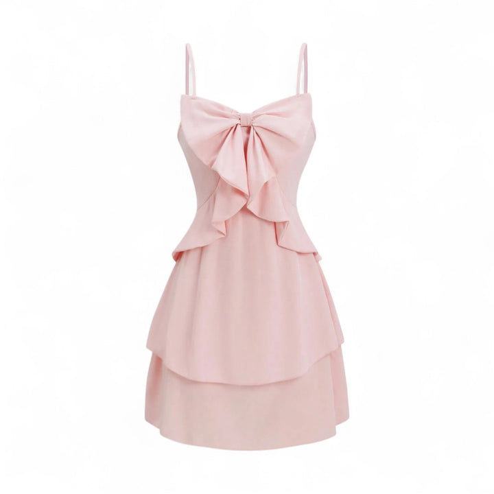 Manon | Robe à volants avec nœud papillon