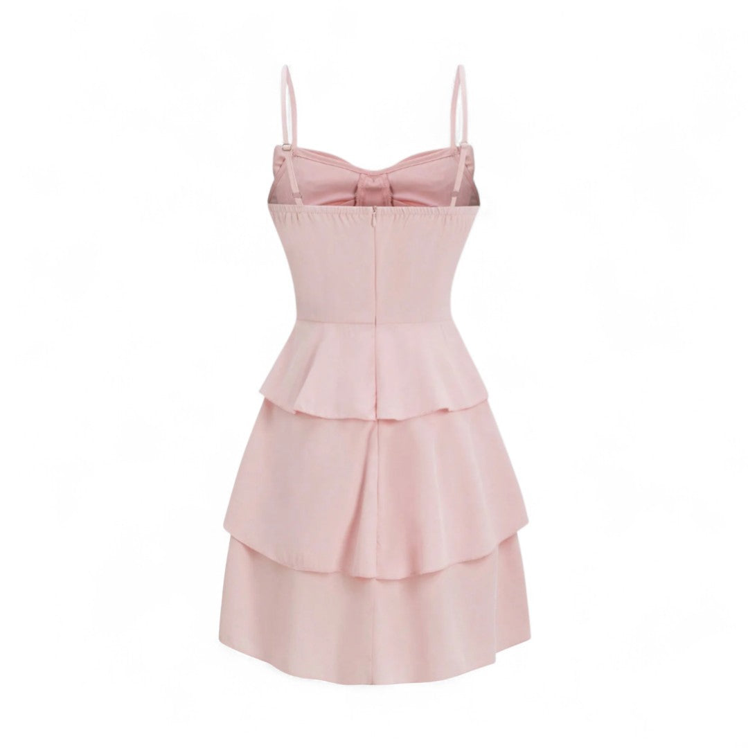 Manon | Robe à volants avec nœud papillon