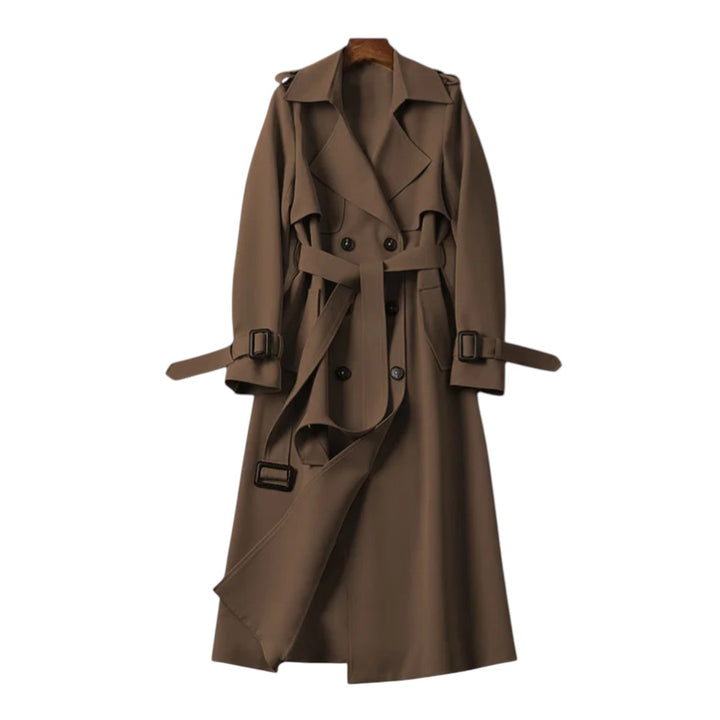 Éloïse | Trench Long à Ceinture Élégante