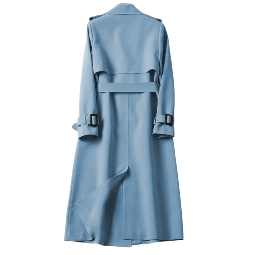 Éloïse | Trench Long à Ceinture Élégante