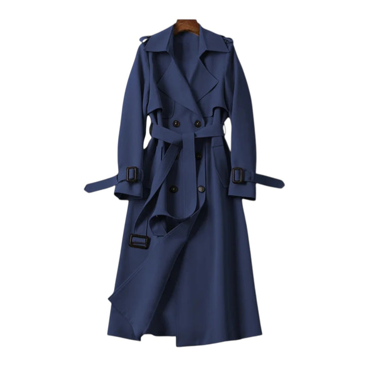 Éloïse | Trench Long à Ceinture Élégante